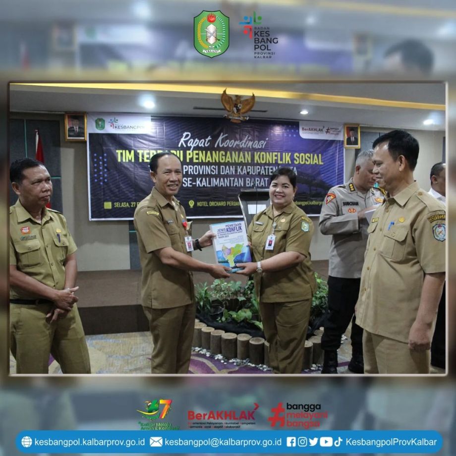 Rapat Koordinasi Tim Terpadu Penanganan Konflik Sosial tingkat Provinsi dan Kab Kota se-Kalbar